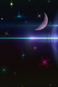 月・星など宇宙をイメージしたデザインの かっこいいiphone4壁紙【960x640】